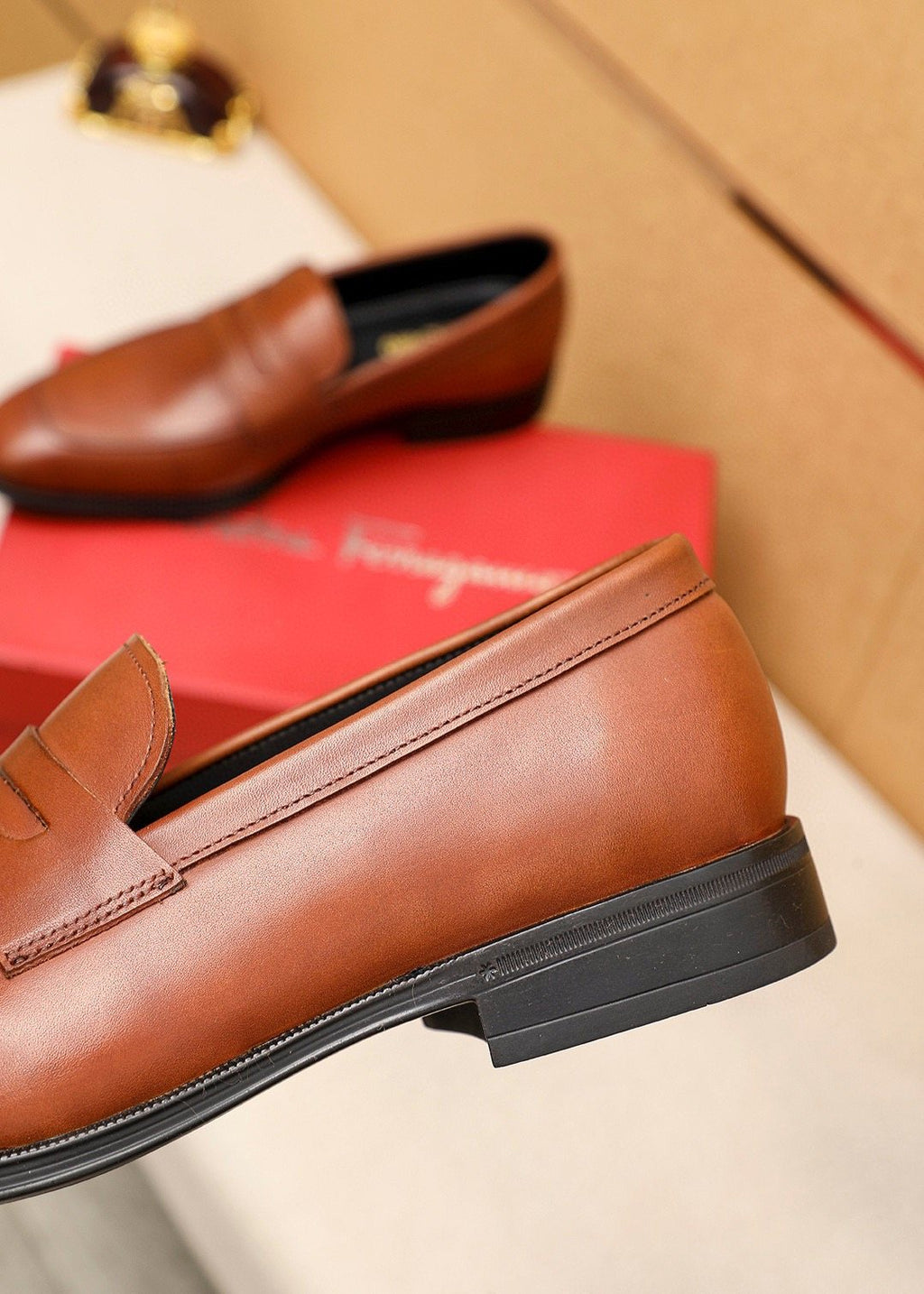 Ferragamo Leather Bit Loafers — detail