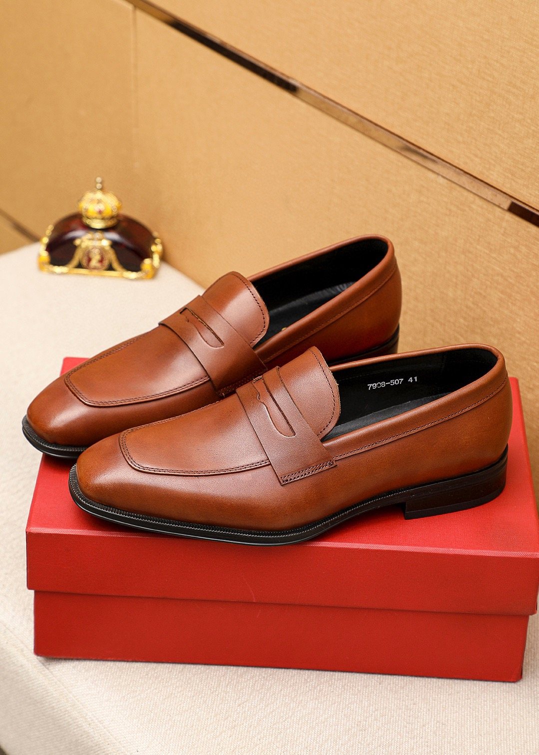 Ferragamo Leather Bit Loafers — front