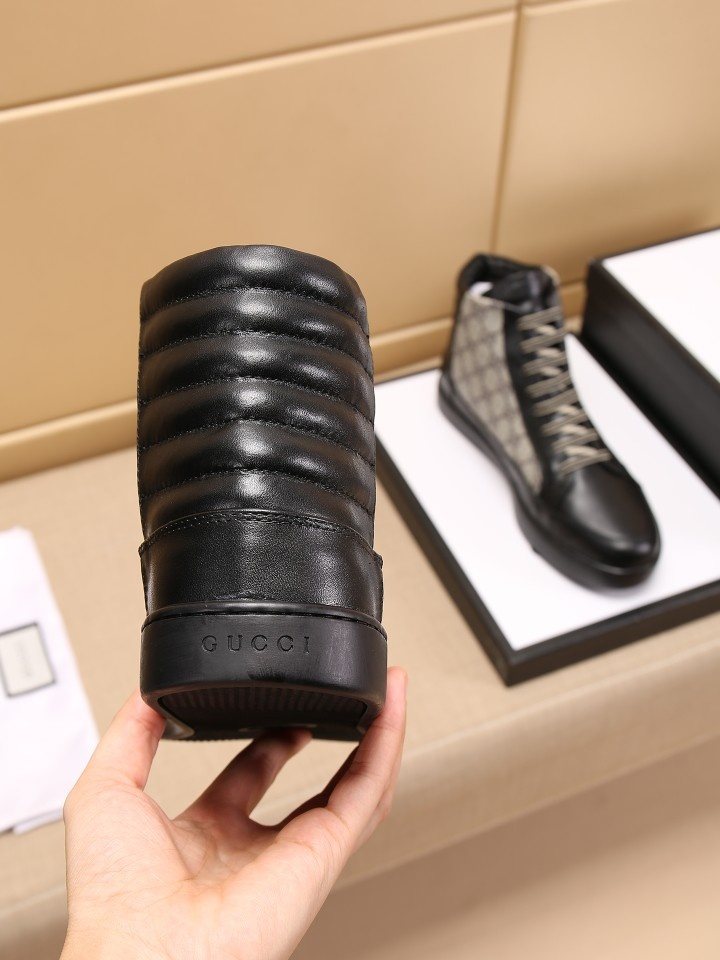 Gucci GG-Pattern High-Top Sneakers — back