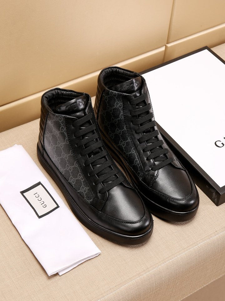 Gucci GG-Pattern High-Top Sneakers — front