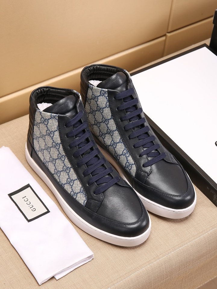 Gucci GG-Pattern High-Top Sneakers — front