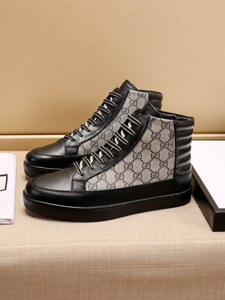 Gucci GG-Pattern High-Top Sneakers — front