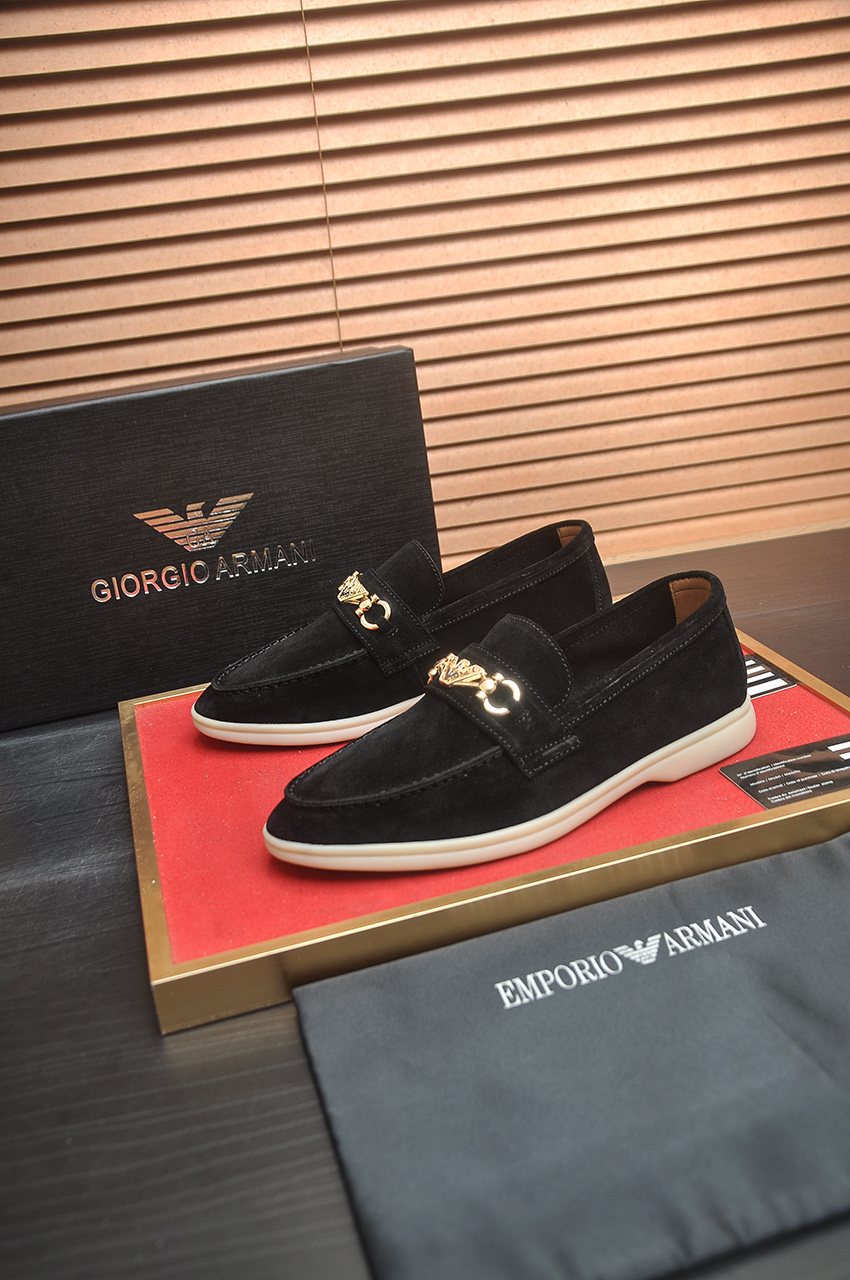 Armani Horsebit Slip-On Loafers — front