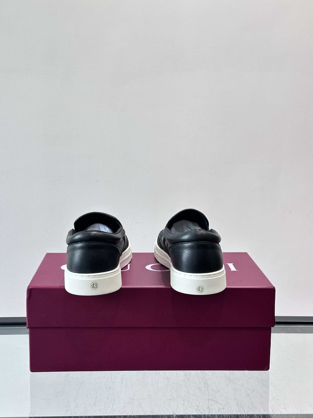 Gucci Patterned Slip-On Shoes — back
