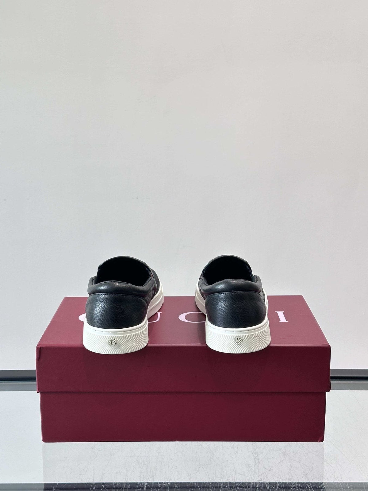 Gucci Patterned Slip-On Shoes — back