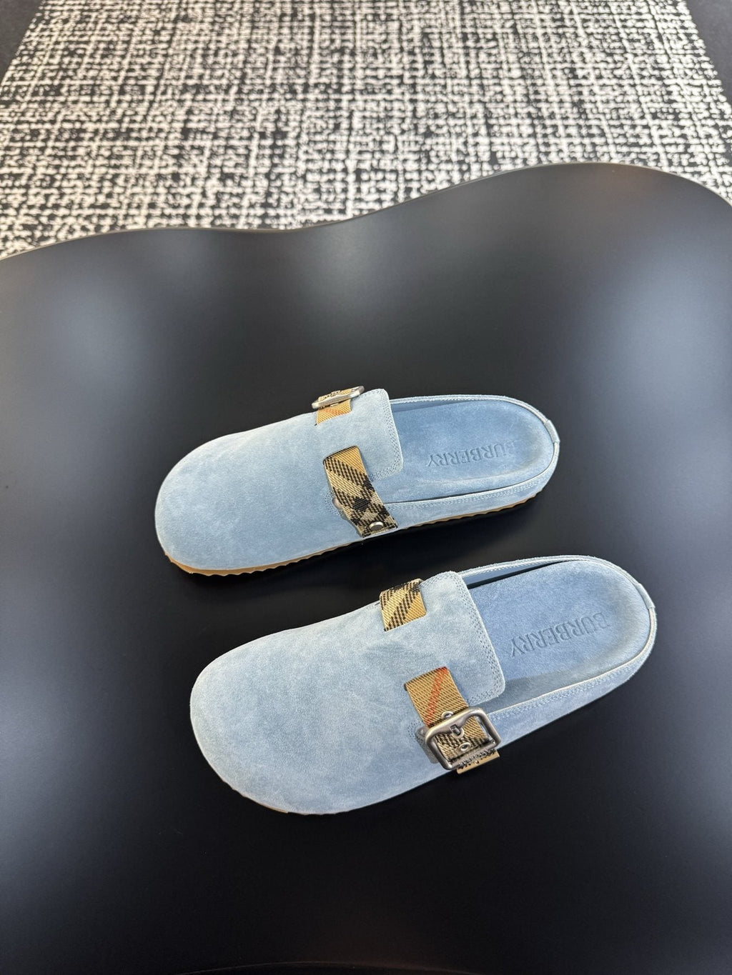 Burberry Men's Adjustable Buckle Slide Sandals — side