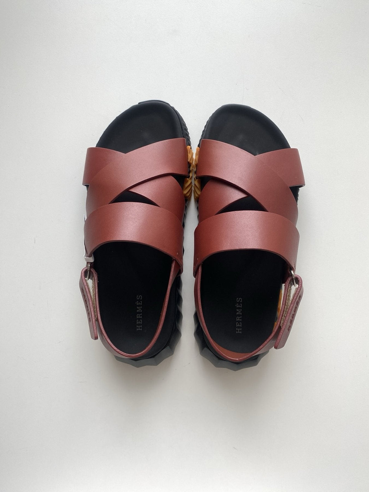 Hermès Nappa Calfskin Slingback Sandals — front