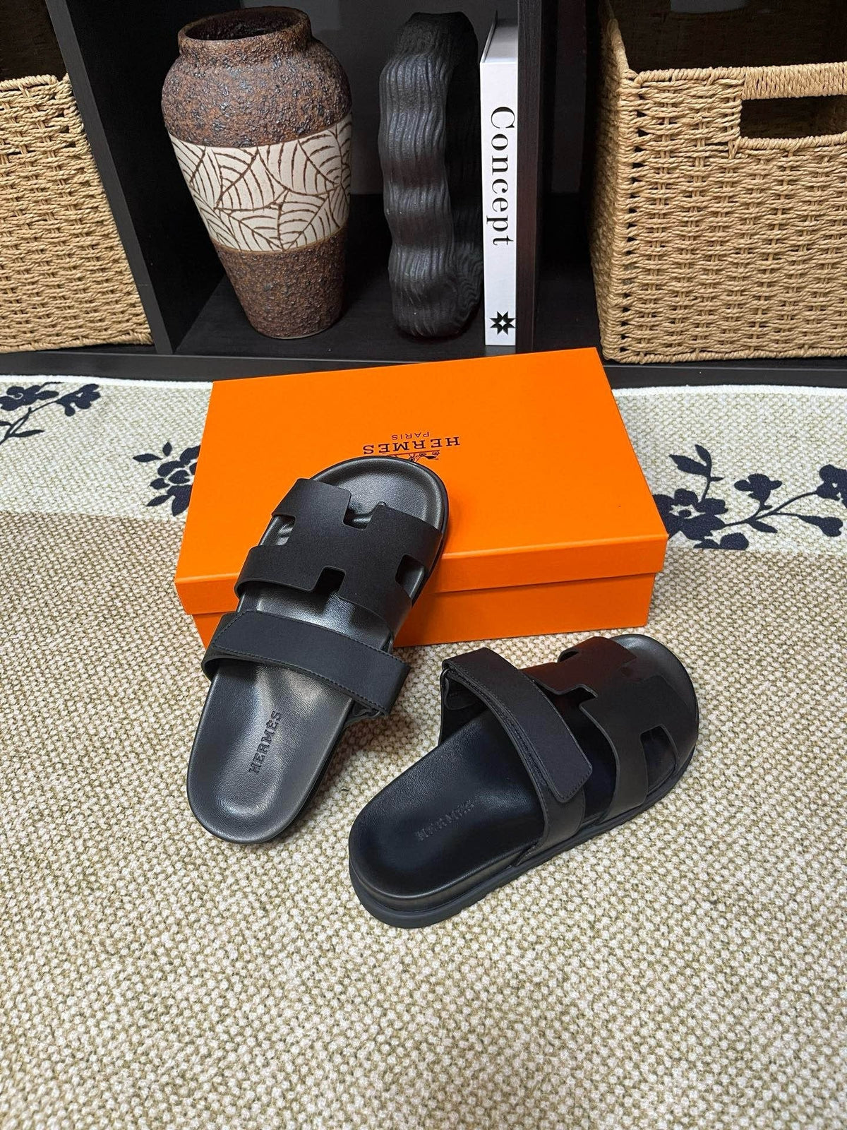 Hermes Cutout Slide Sandals — hero