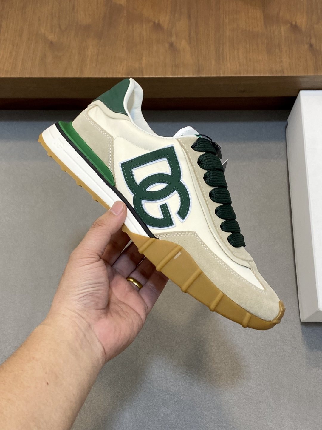 Dolce & Gabbana Layered Low-Top Sneakers — model