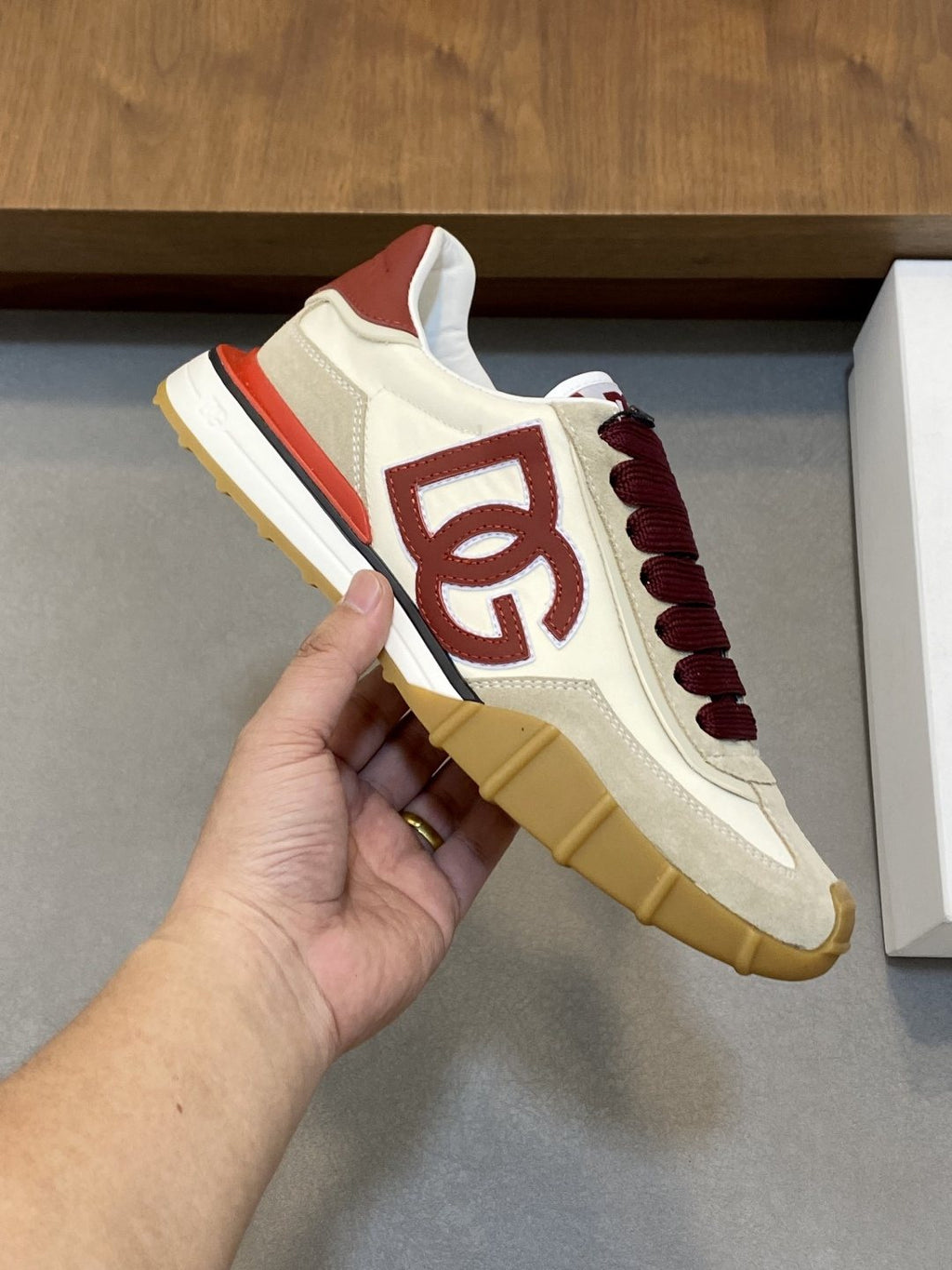 Dolce & Gabbana Layered Low-Top Sneakers — model