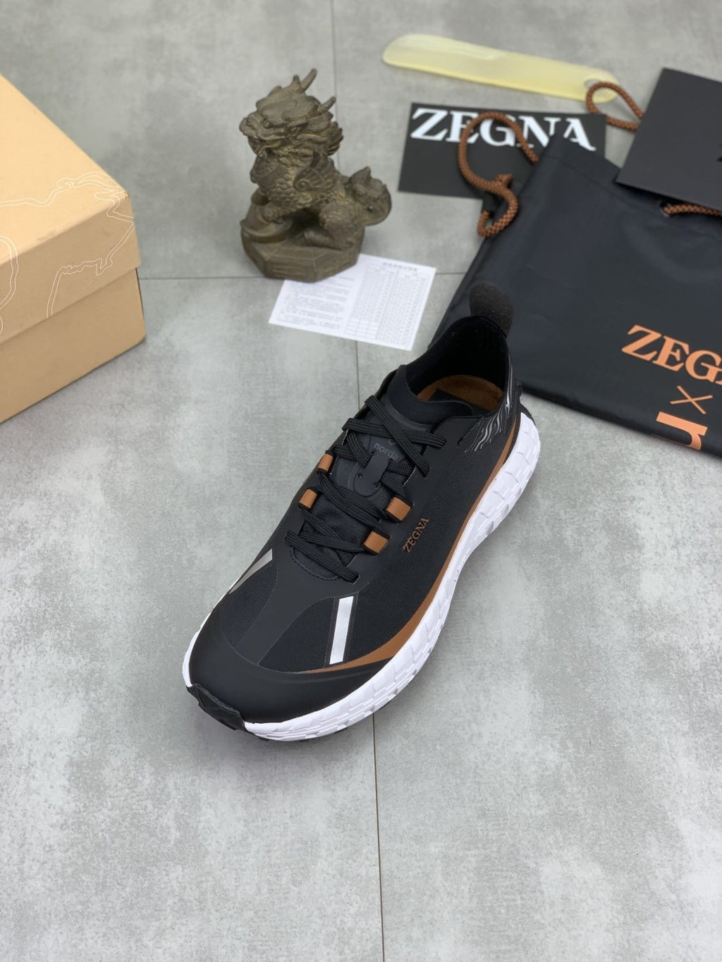 Black Trail Running Shoes — side
