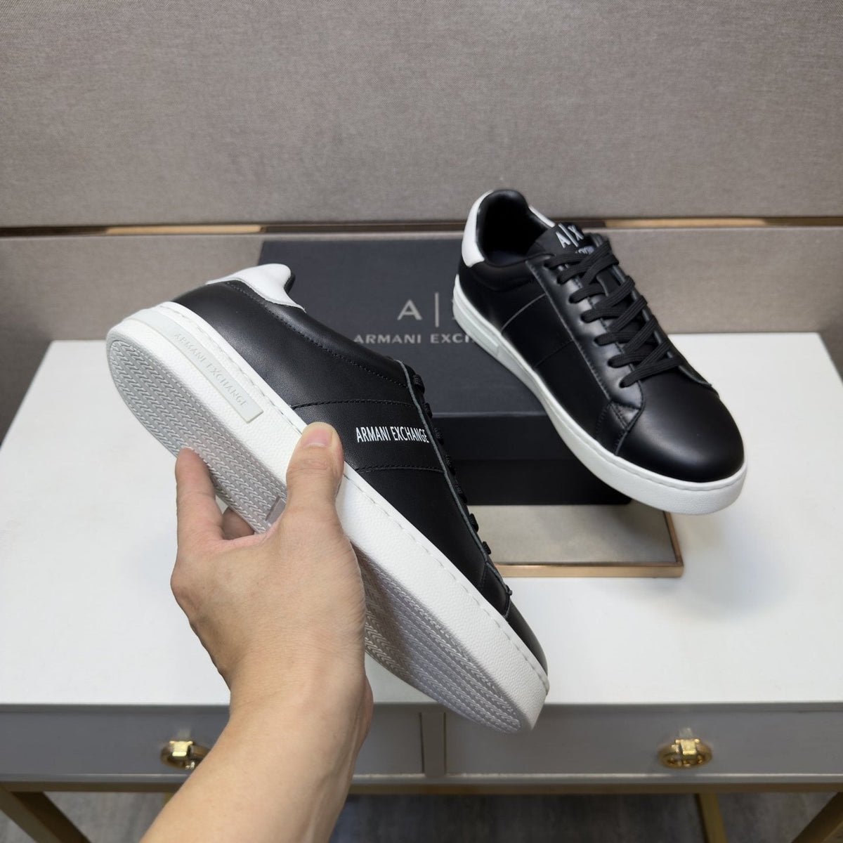 Armani Exchange Low-Top Lace-Up Sneakers — side