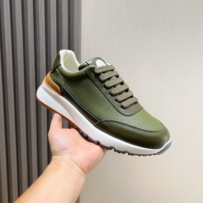 Brunello Cucinelli Low-Top Lace-Up Sneakers — side