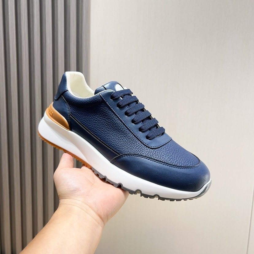 Brunello Cucinelli Low-Top Lace-Up Sneakers — side