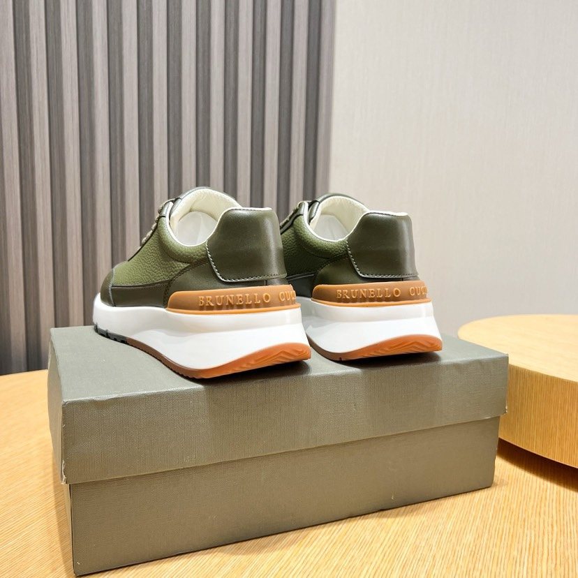 Brunello Cucinelli Low-Top Lace-Up Sneakers — back