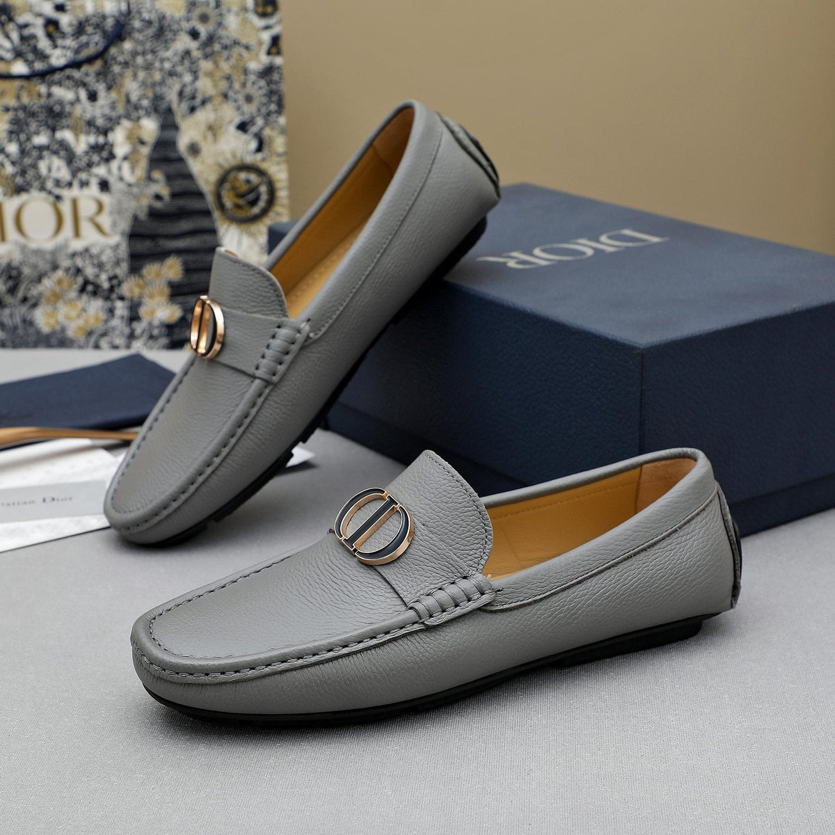 Dior CD Hardware Slip-On Loafers — side