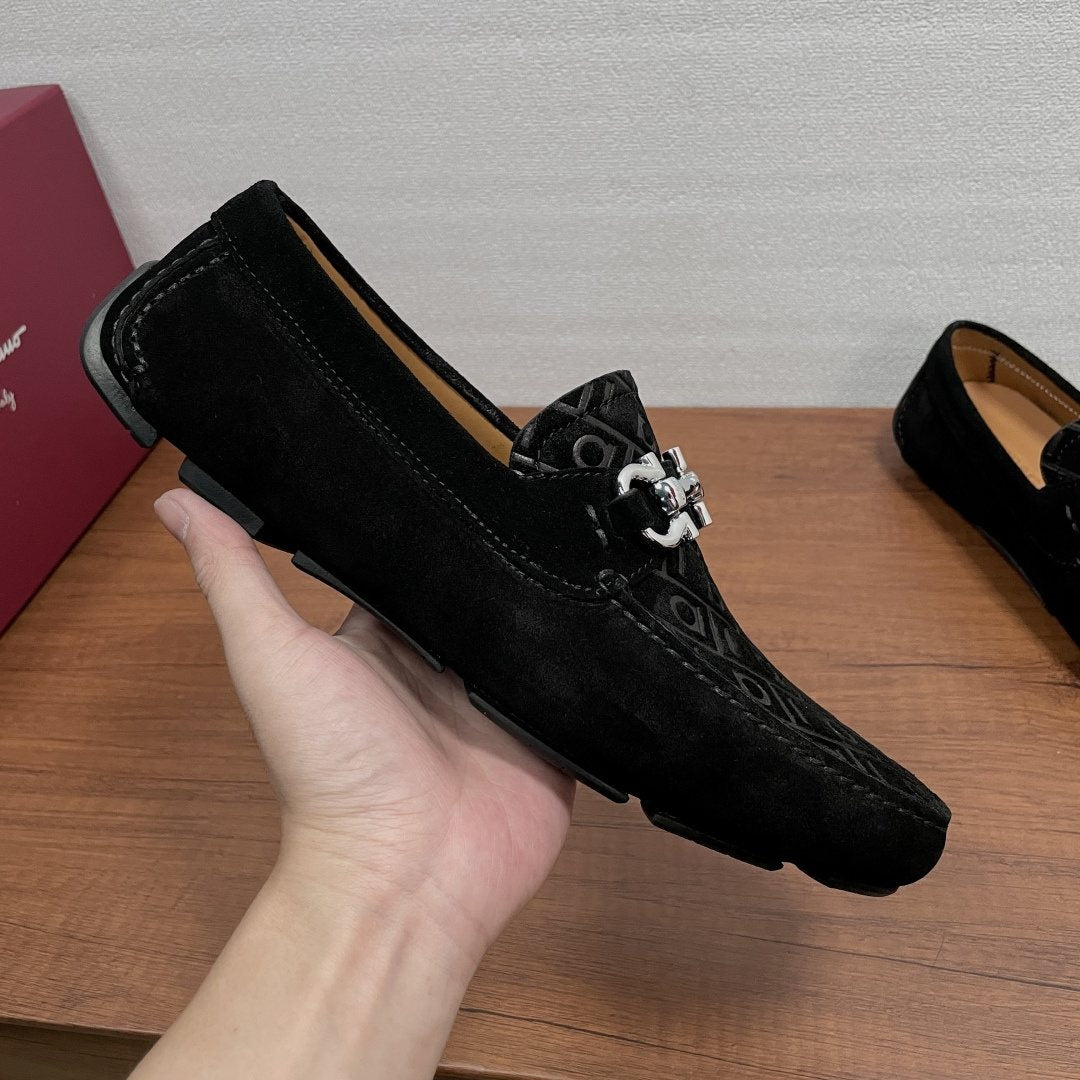 Ferragamo Horsebit Driving Shoes — side