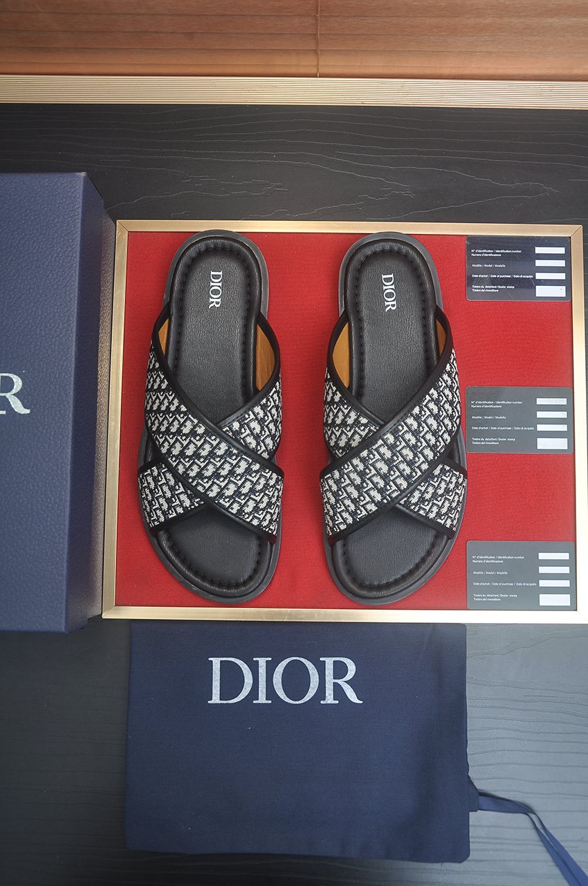 Dior Monogram Crossover Slide Sandals — hero