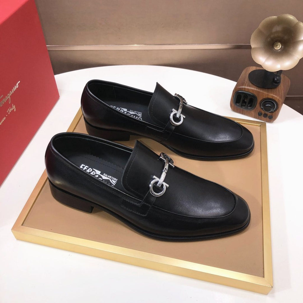 Ferragamo Horsebit Leather Loafers — side