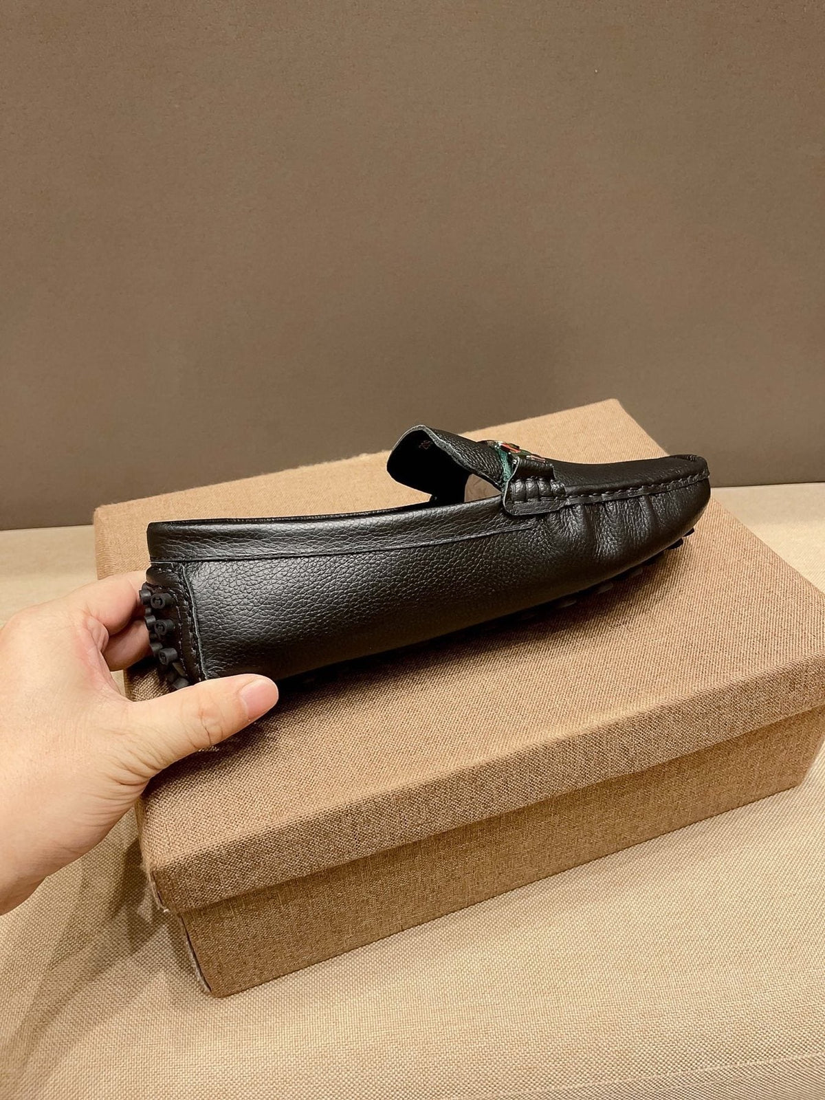 Gucci Web Accent Driving Loafers — side