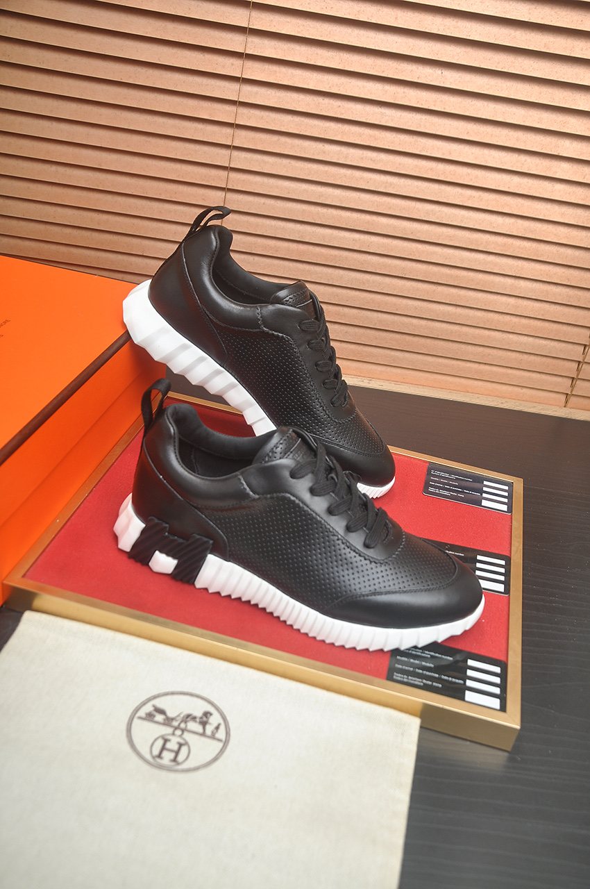 Hermès Perforated Low-Top Sneakers — side