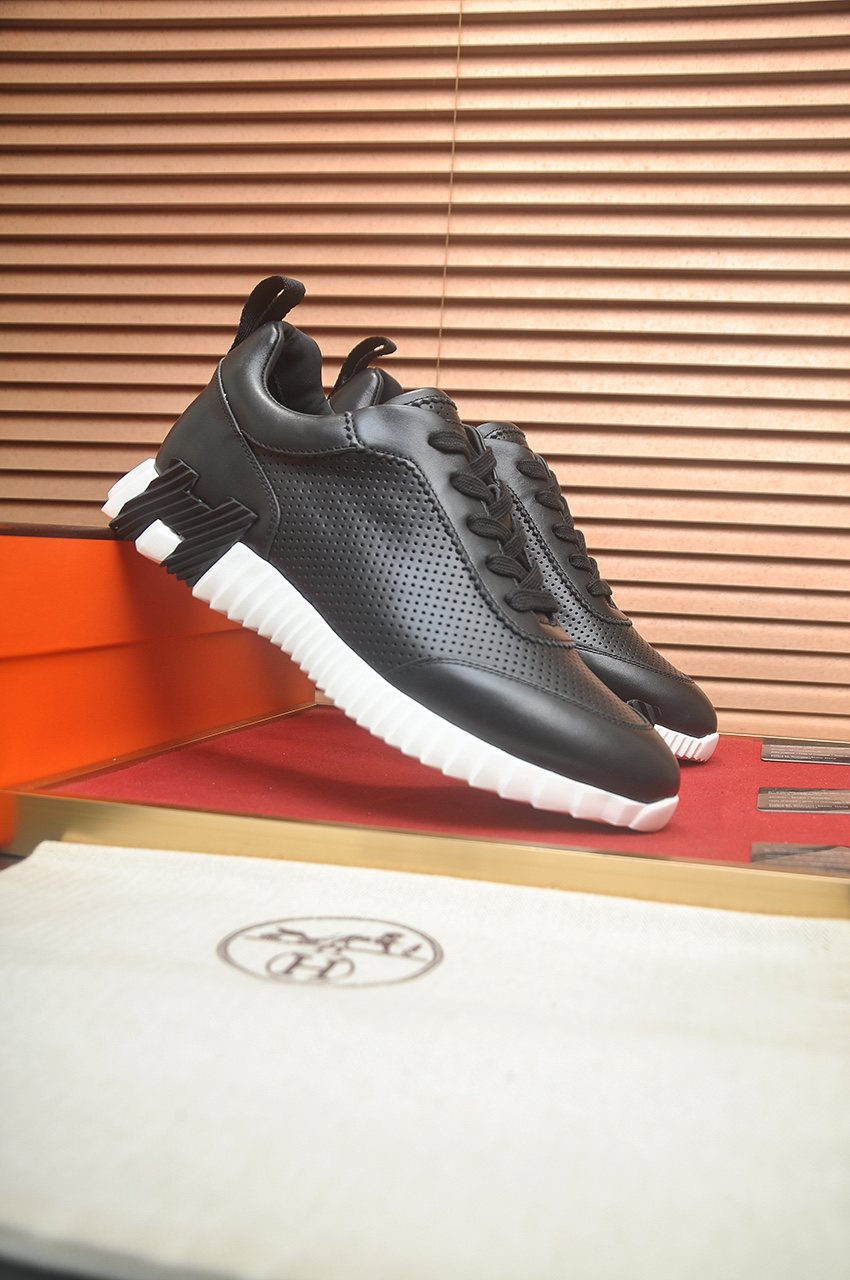 Hermès Perforated Low-Top Sneakers — front