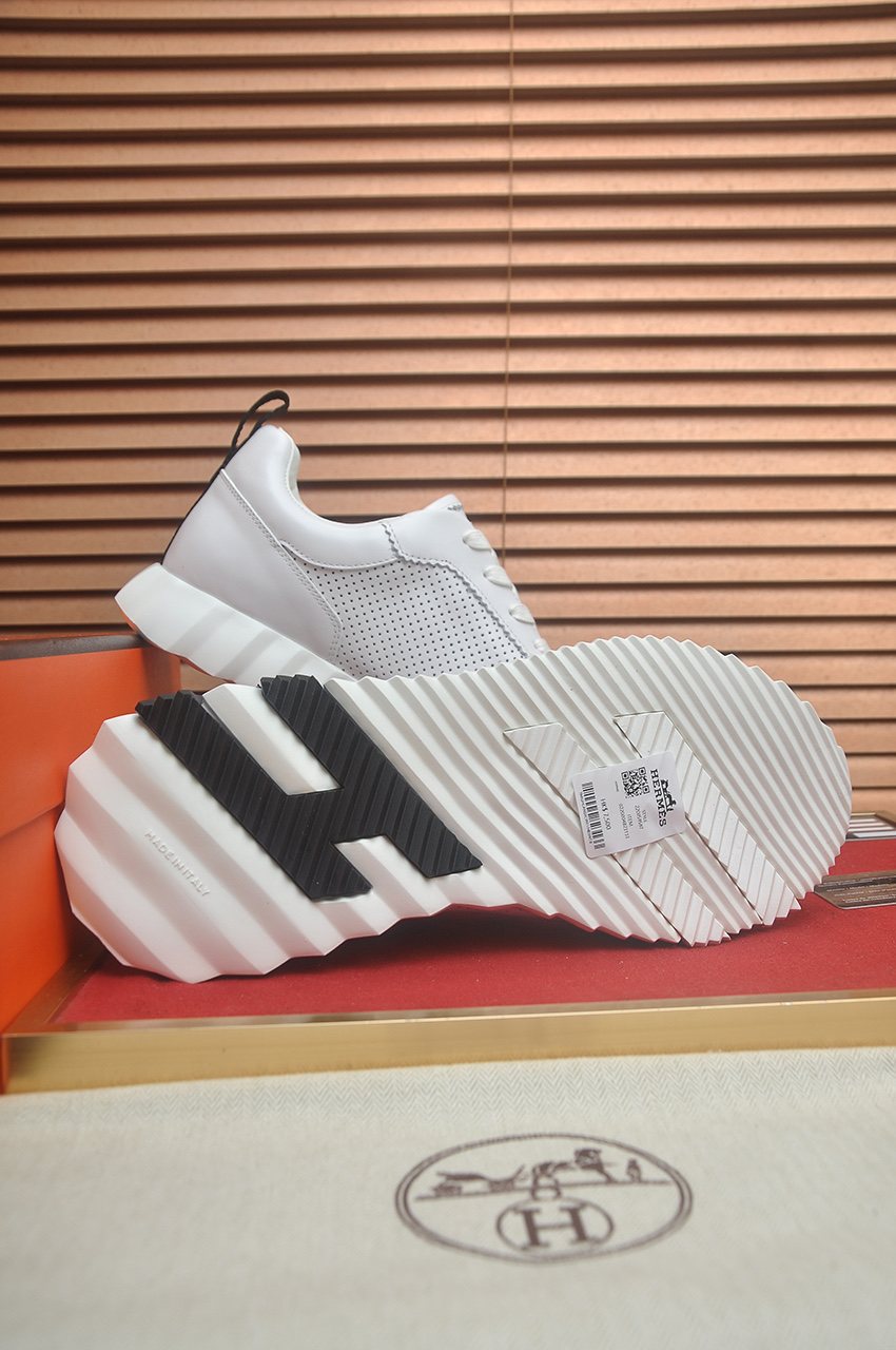 Hermès Perforated Low-Top Sneakers — side