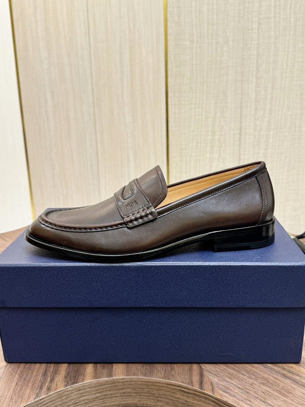 Dior Leather Penny Loafers — detail