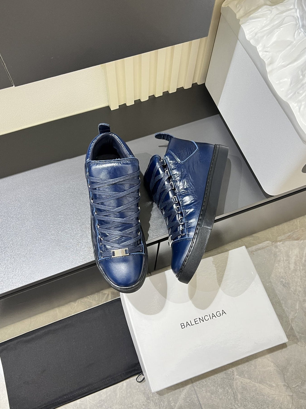 Balenciaga Lace-Up High-Top Sneakers — front