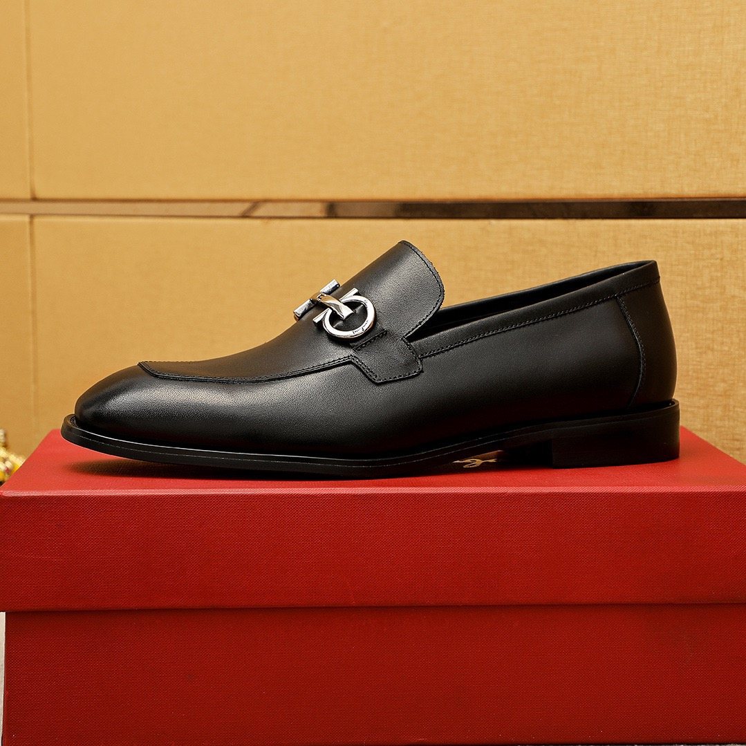 Ferragamo Silver-Tone Ornament Loafers — hero