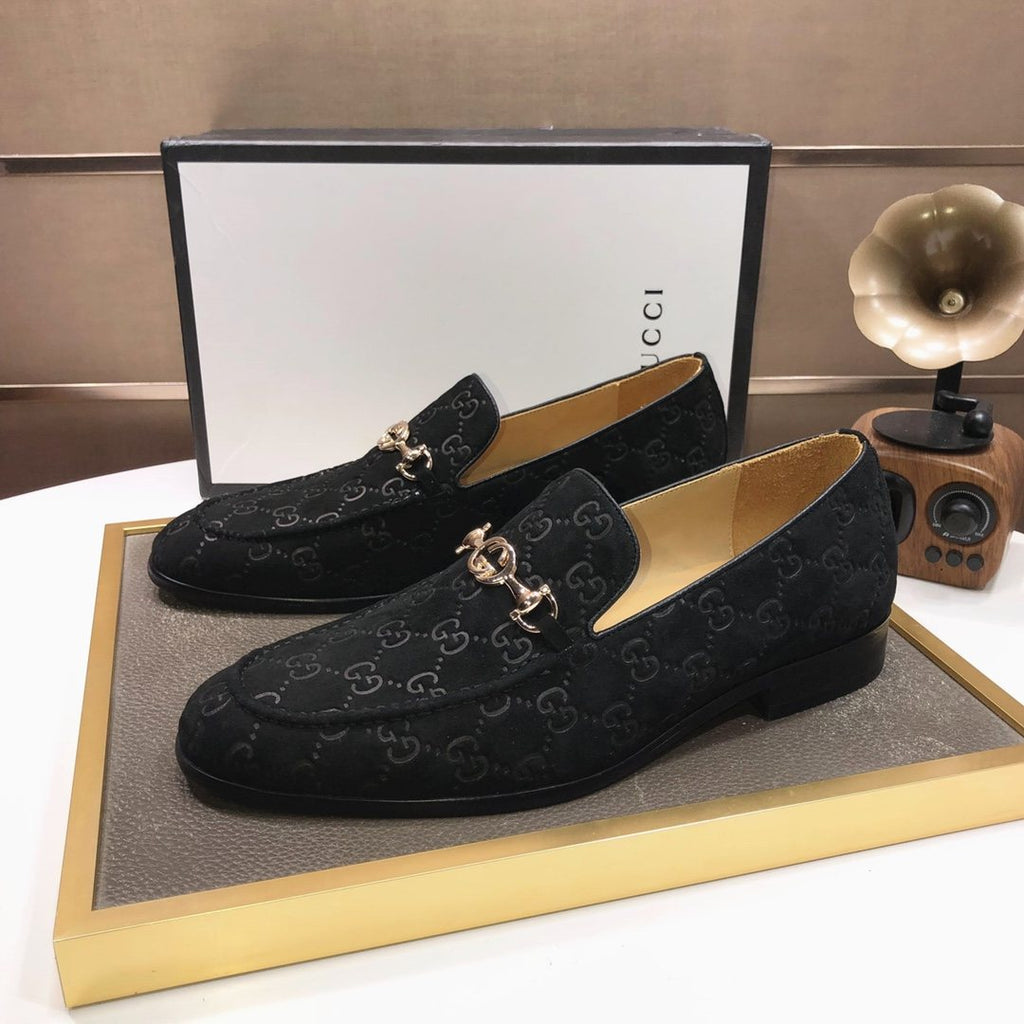 Gucci Patterned Bit Loafers — front