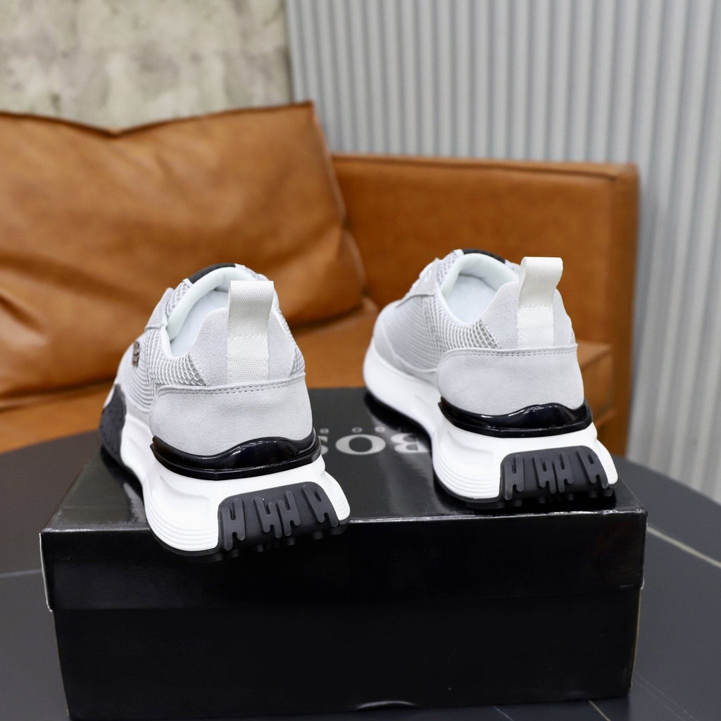 BOSS Knit-Panel Low-Top Sneakers — side