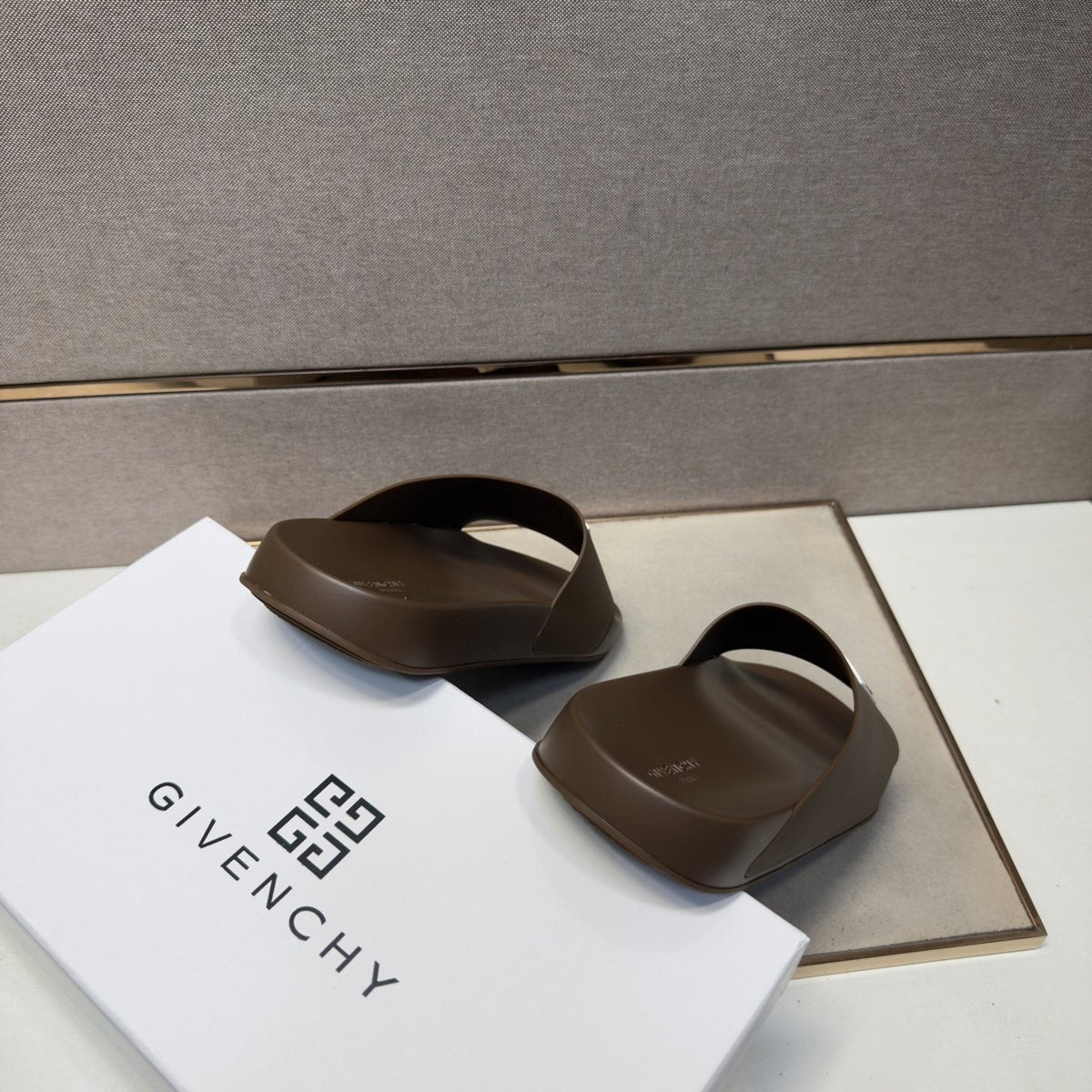 Givenchy Logo Strap Slide Sandals — front