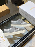 Dior Embroidered Canvas Low-Top Sneakers — front