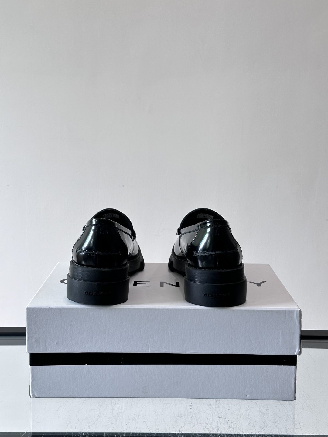 Givenchy Metal-Accent Lug Sole Loafers — back