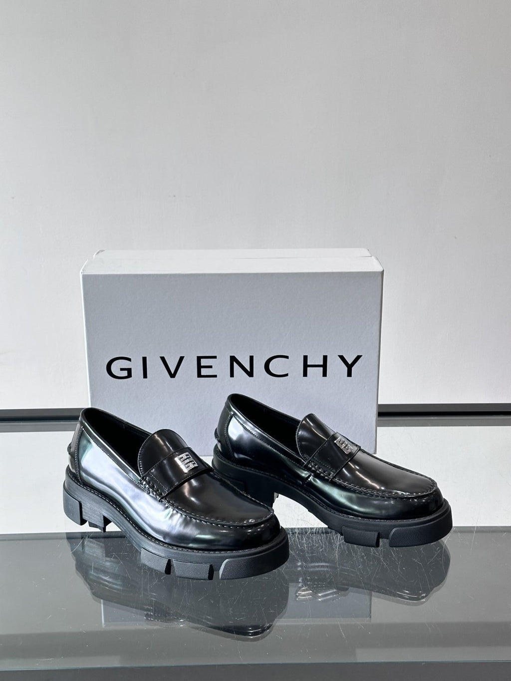Givenchy Metal-Accent Lug Sole Loafers — hero