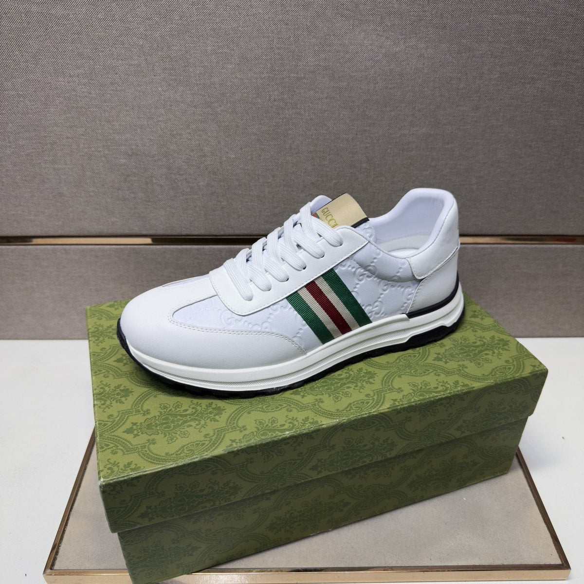 Gucci Striped Low-Top Sneakers — side