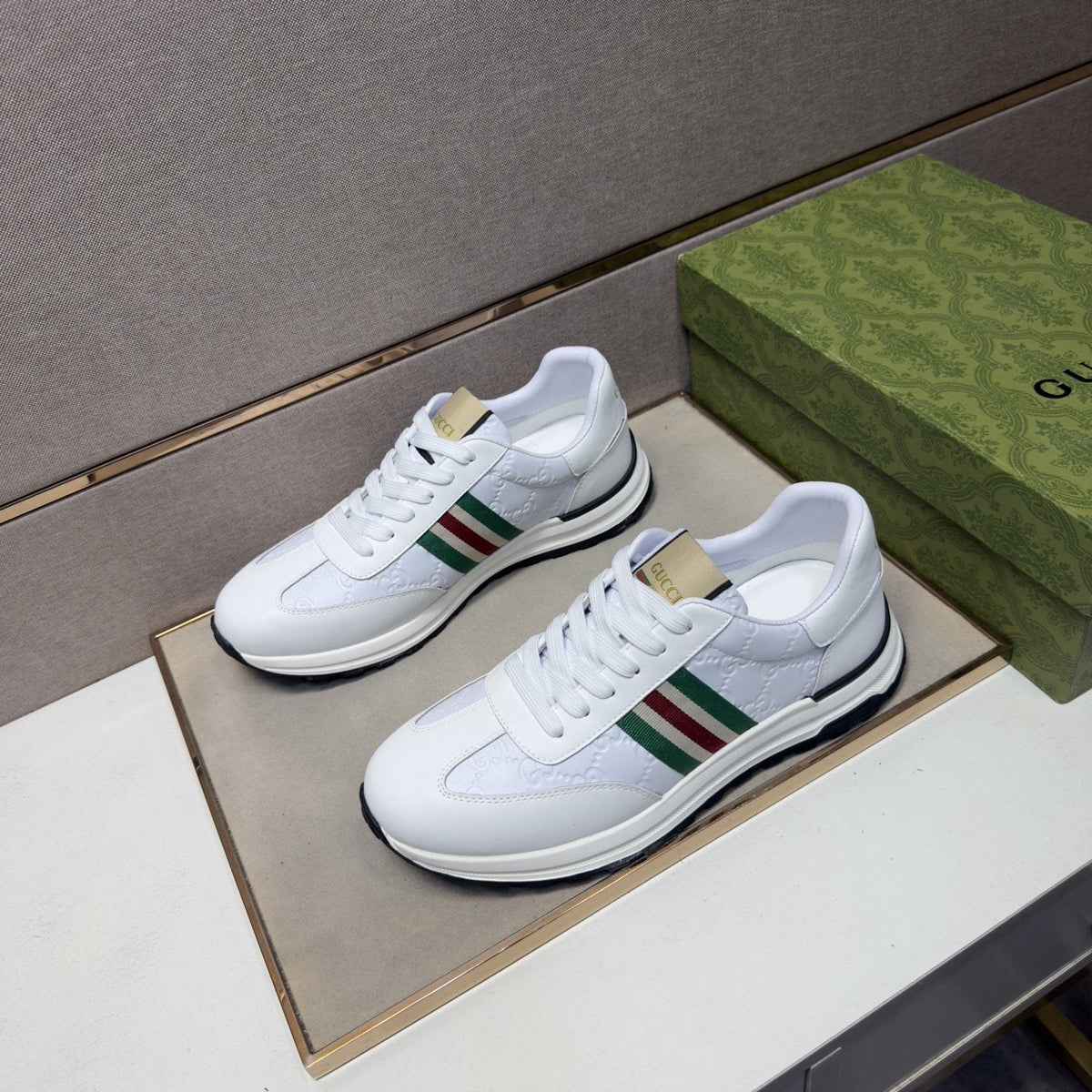 Gucci Striped Low-Top Sneakers — front