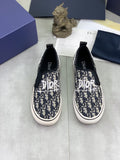 微商相册测试鞋子-Dior Navy Pattern Slip-On Sneakers — hero