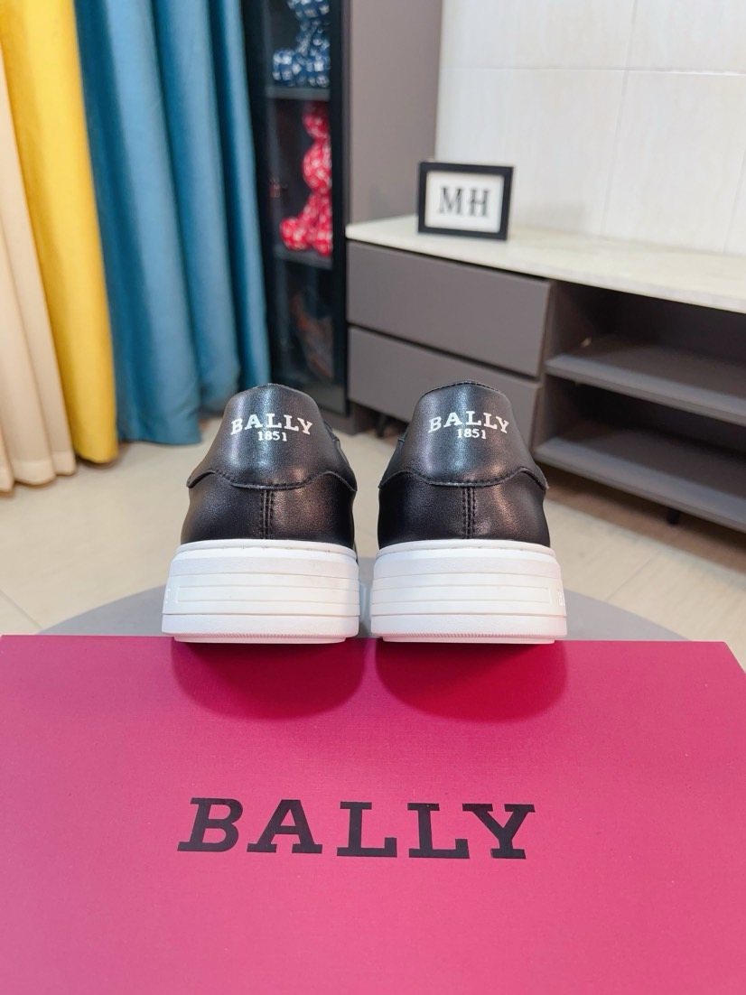 BALLY Red Stripe Low-Top Sneakers — back