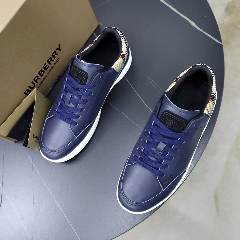Burberry Check-Heel Low-Top Sneakers — front