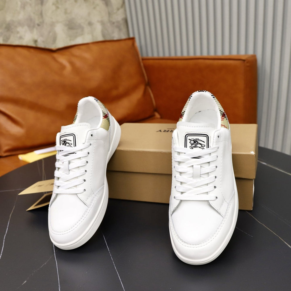 Burberry Check-Heel Low-Top Sneakers — front