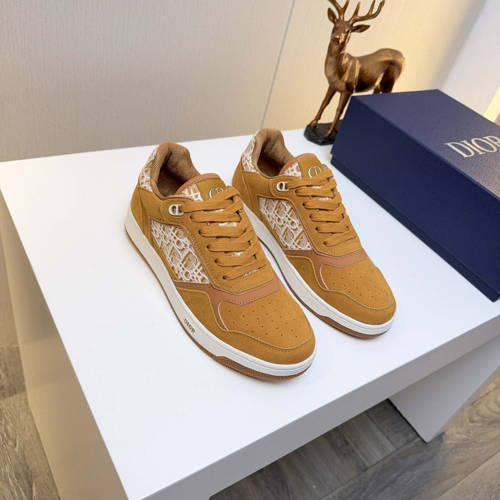 Dior Patterned Panel Low-Top Sneakers — front