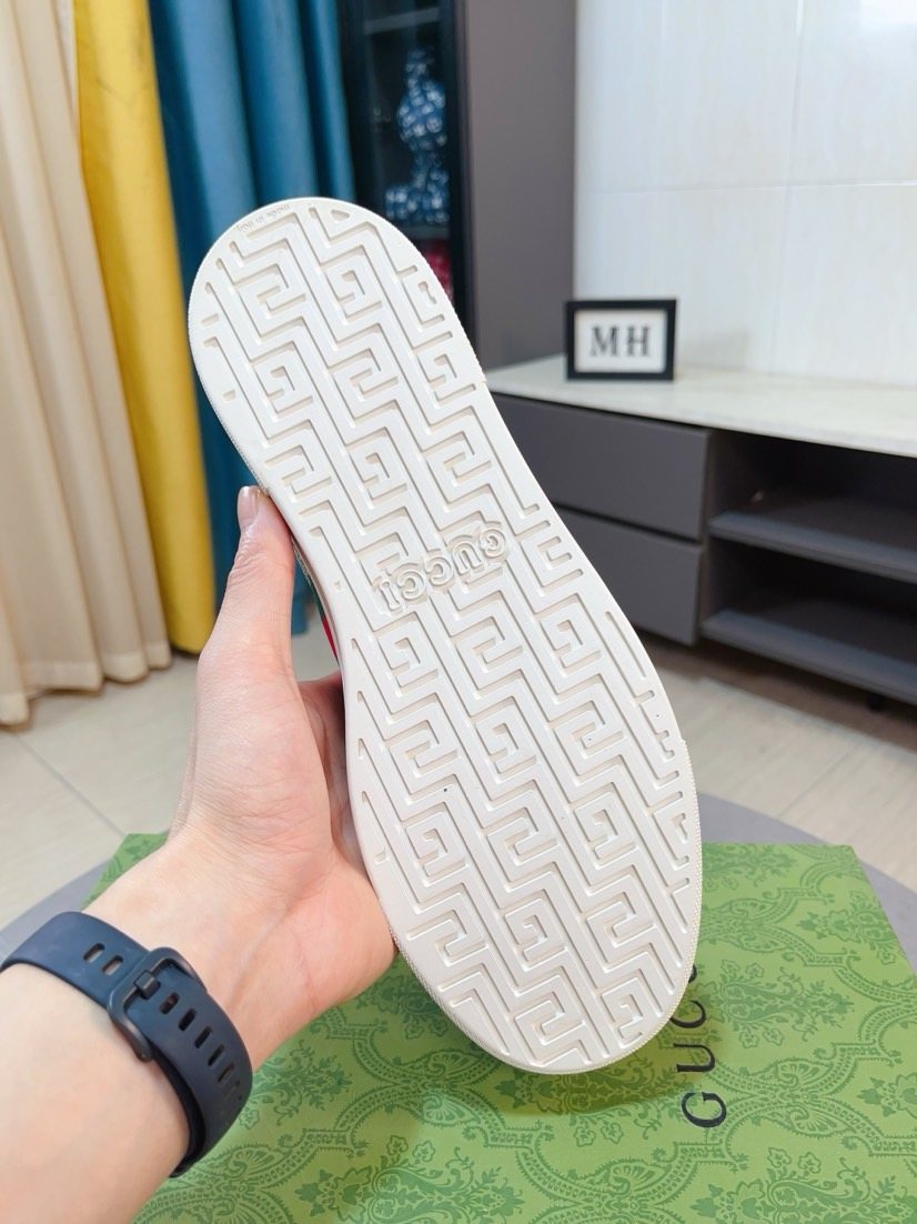 Gucci Monogram Stripe Low-Top Sneakers — back