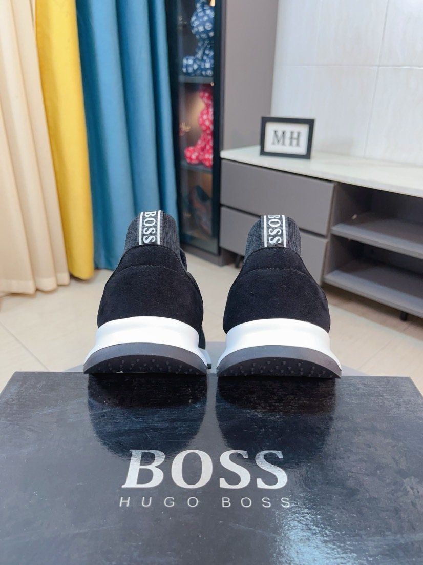 BOSS Knit-Look Slip-On Sneakers — front