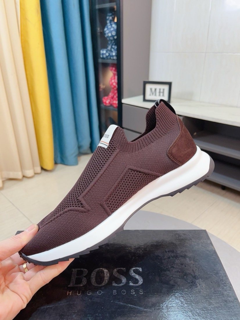 BOSS Knit-Look Slip-On Sneakers — side