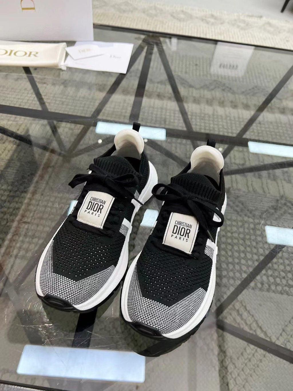 Dior Knit Low-Top Sneakers — front
