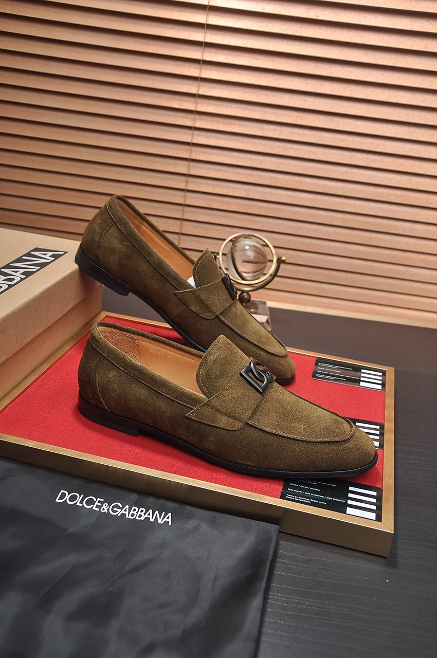 Dolce & Gabbana Bernini Buckle Loafers — side