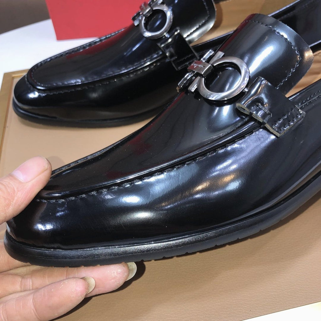 Ferragamo Metal Ring Loafers — detail