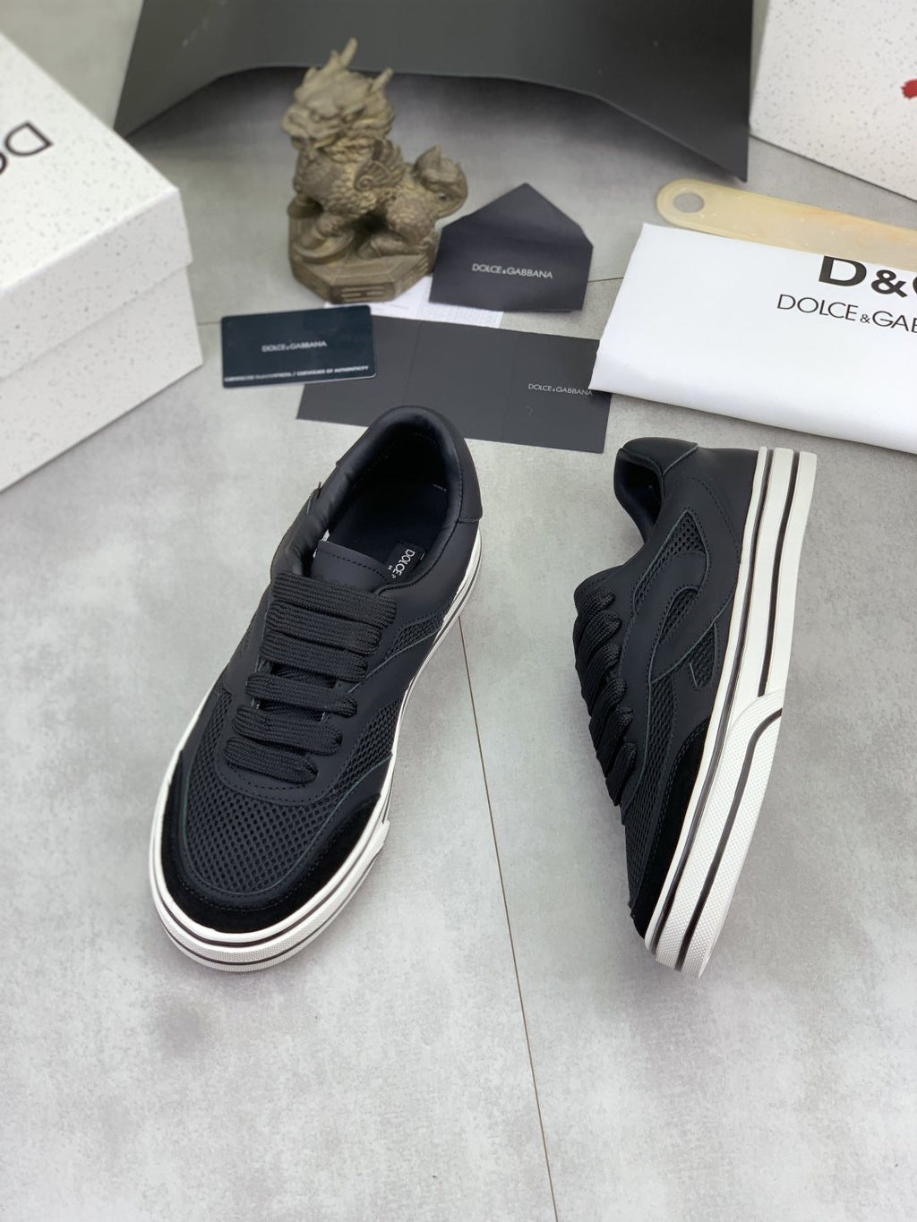 微商相册测试鞋子-Dolce & Gabbana Patterned Low-Top Sneakers — side